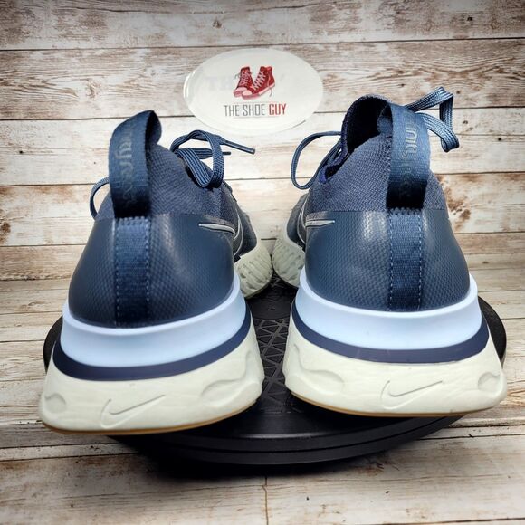 Nike React Men Size 13 Infinity Run Flyknit Blue Fox Athletic Shoes - Picture 10 of 14